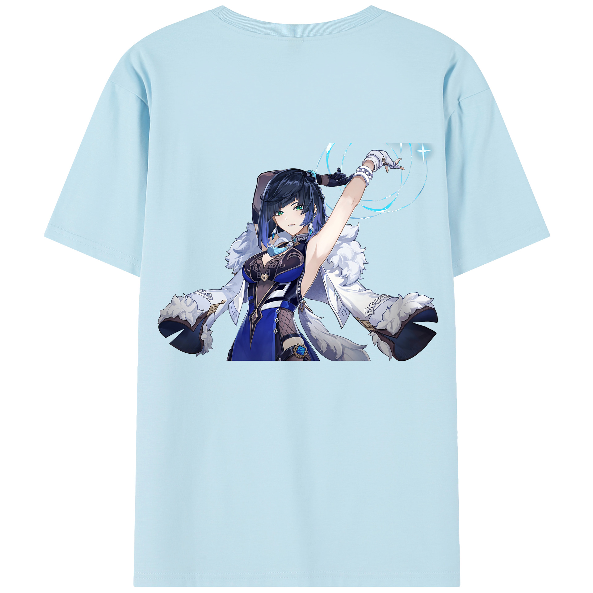 げんし神 夜兰 やらん genshin Yaran 綿100％半袖Tシャツ（背面プリント）